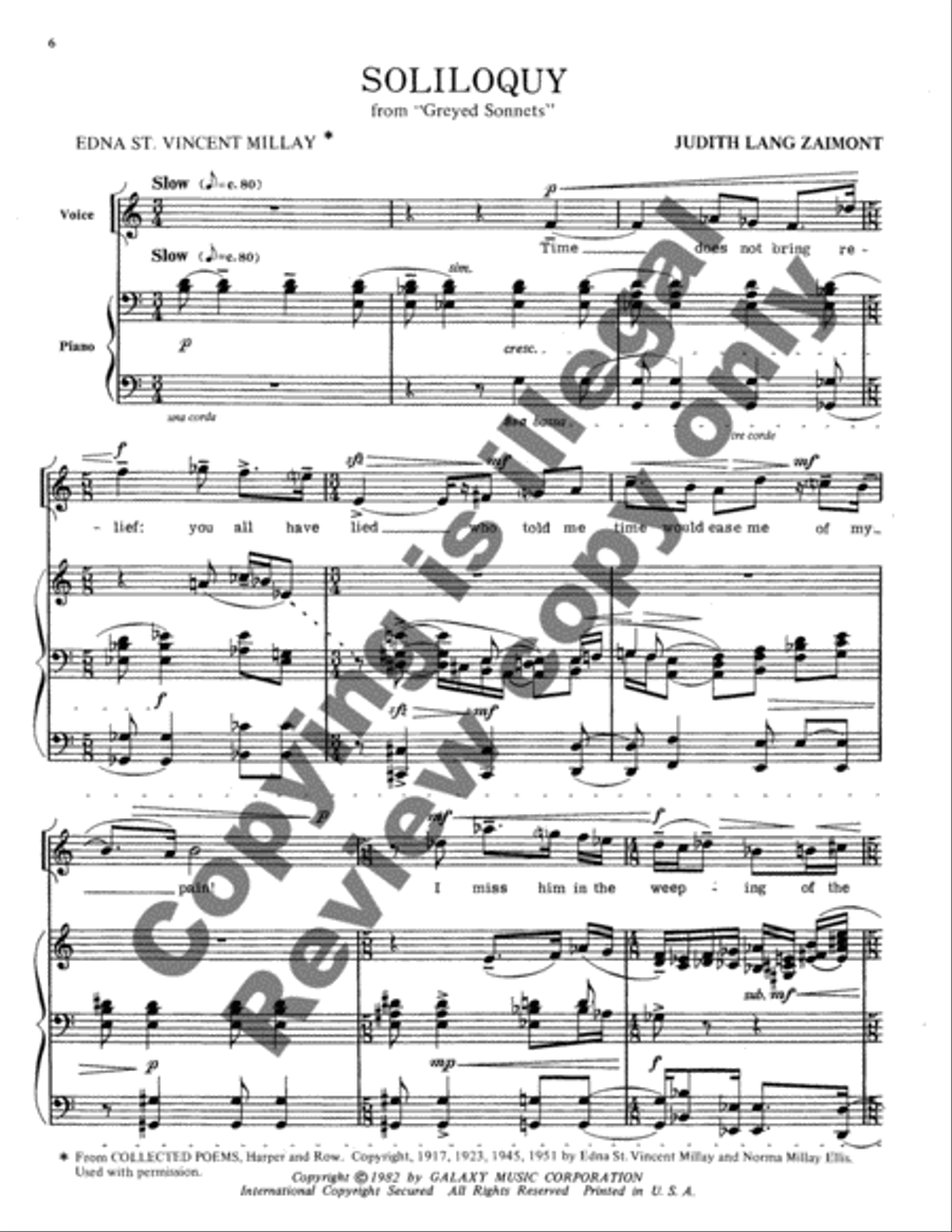 American Art Song Anthology, Volume 1: Contemporary American Songs for High Voice and Piano High Voice scores gallery preview page 4