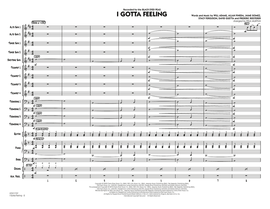 I Gotta Feeling - Full Score Jazz Ensemble scores gallery preview page 2