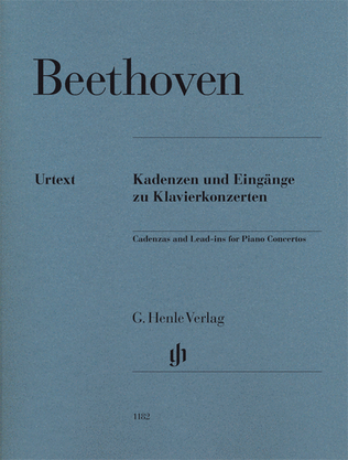 Book cover for Ludwig van Beethoven – Cadenzas and Lead-Ins for Piano Concertos