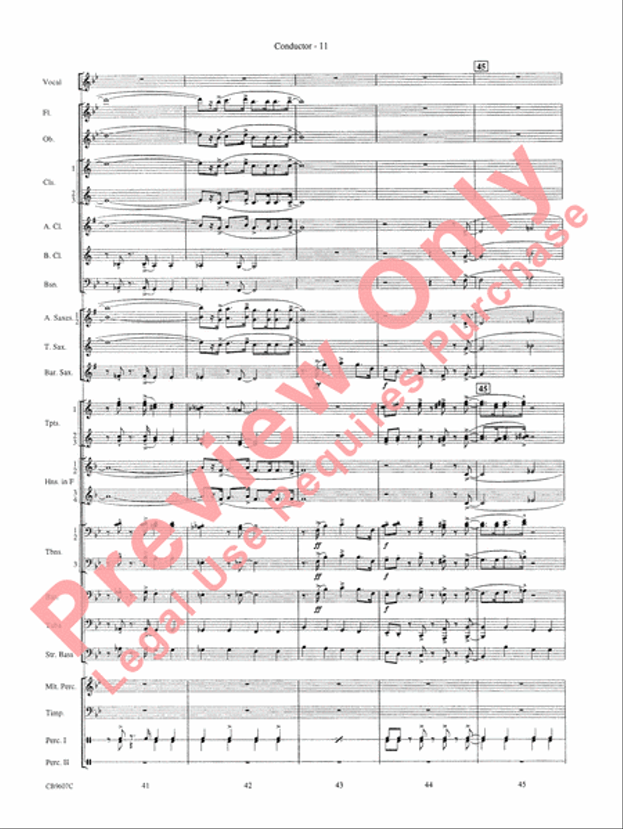 Blue Moon Blue Moon Concert Band scores gallery preview page 13