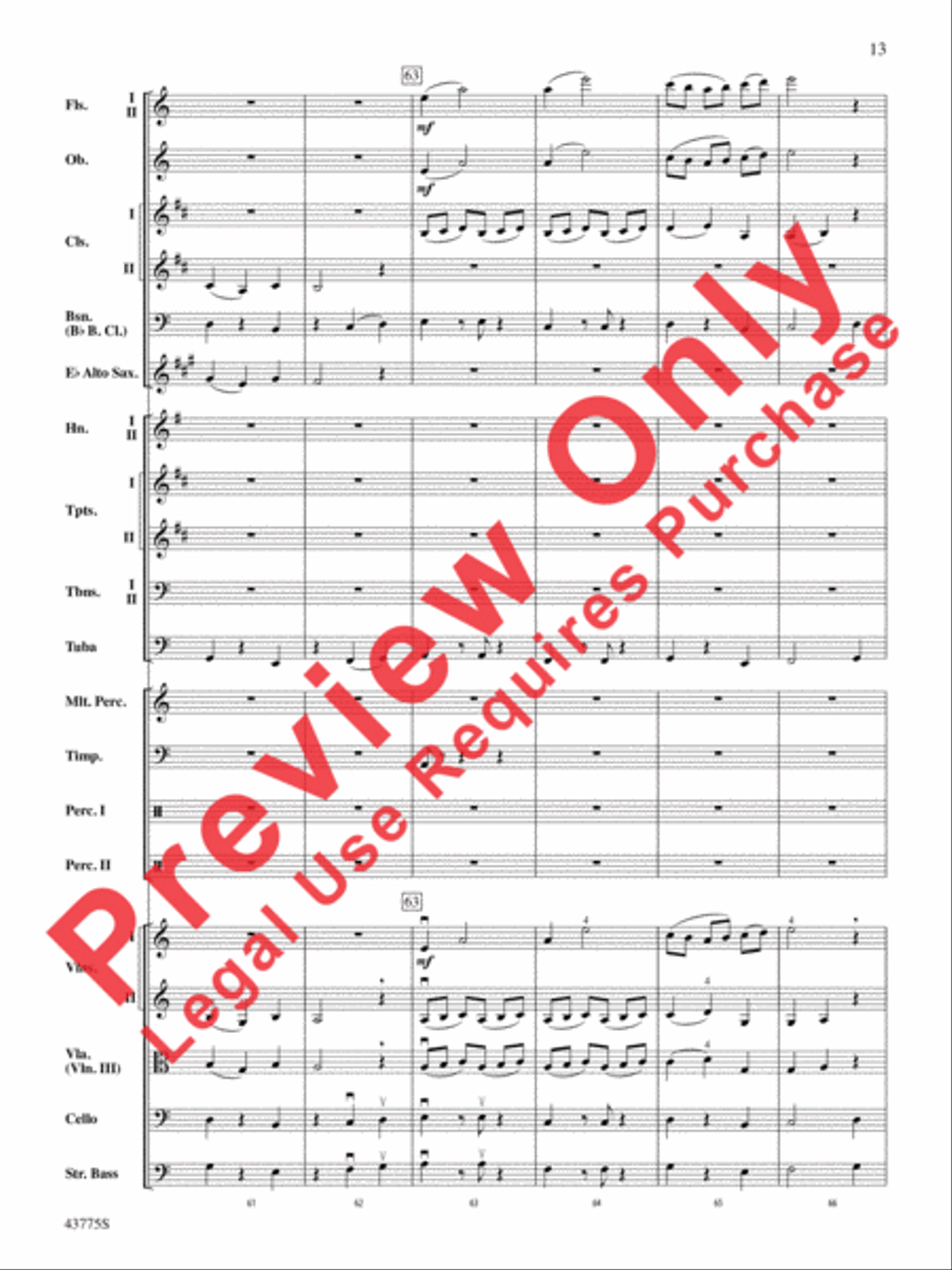 Ancient Echoes of Time Full Orchestra scores gallery preview page 14