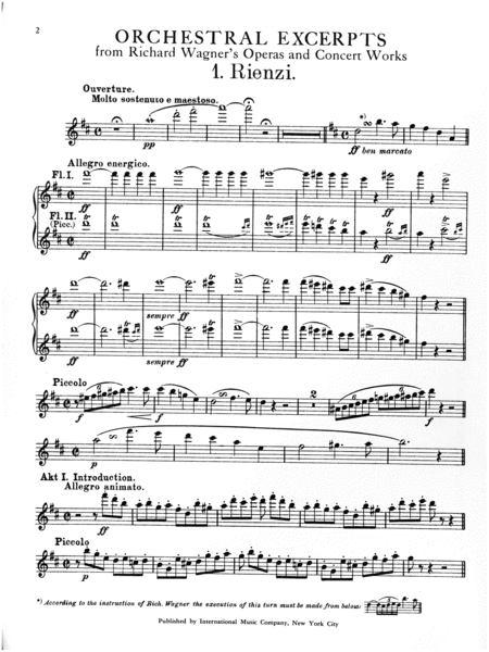 Orchestral Excerpts for Flute solo