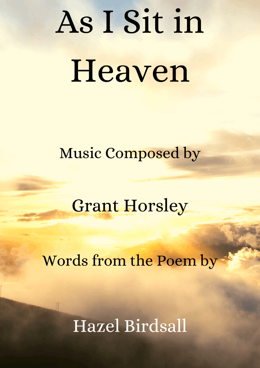 As I sit In Heaven -poem Hazel Birdsall Piano and solo voice Piano, Vocal scores gallery preview page 1