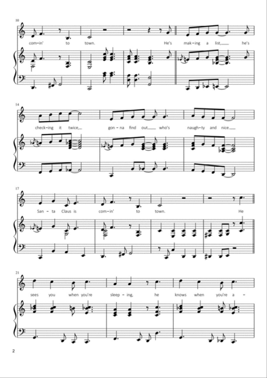 Santa Claus Is Comin' To Town Voice scores gallery preview page 2