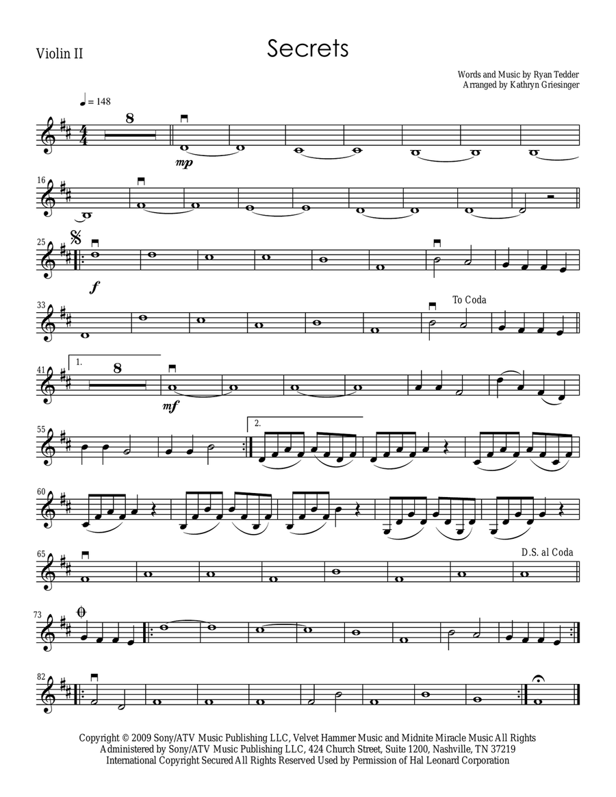 Secrets String Quartet scores gallery preview page 3
