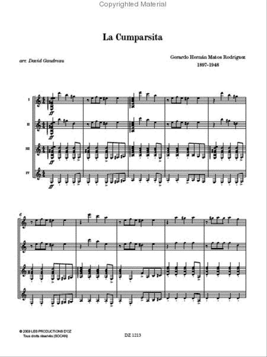 La Cumparsita Guitar Ensemble scores gallery preview page 2