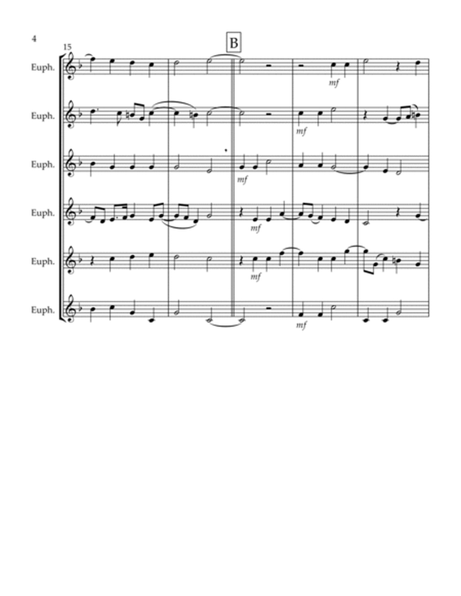 Sing Joyfully (Eb) (Euphonium Sextet) (Treble Clef)