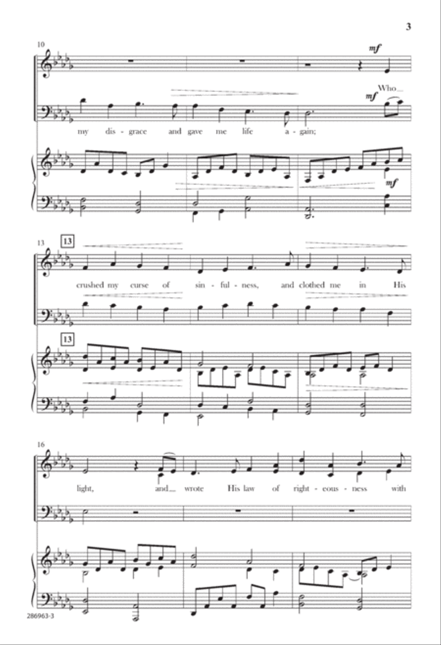 My Heart is Filled With Thankfulness 4-Part scores gallery preview page 3