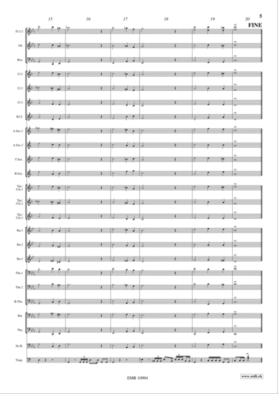 Funeral Music Of Queen Mary Concert Band scores gallery preview page 6
