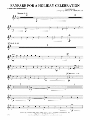Fanfare for a Holiday Celebration: E-flat Baritone Saxophone