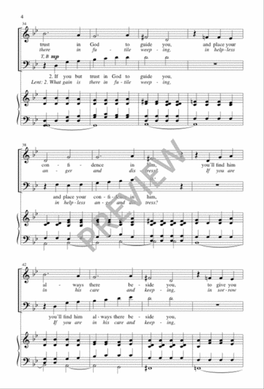 If You but Trust in God If You but Trust in God 2-Part scores gallery preview page 4