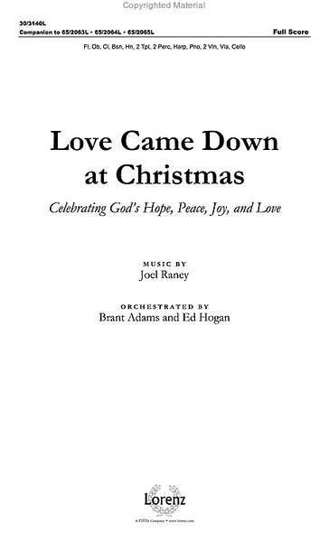 Love Came Down at Christmas - CD with Printable parts