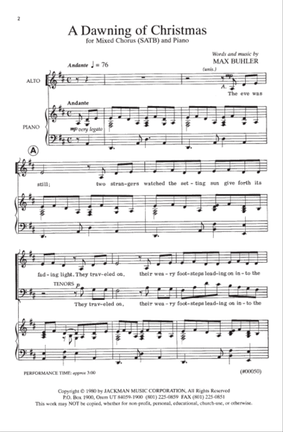 The Dawning of Christmas - SATB 4-Part scores gallery preview page 1