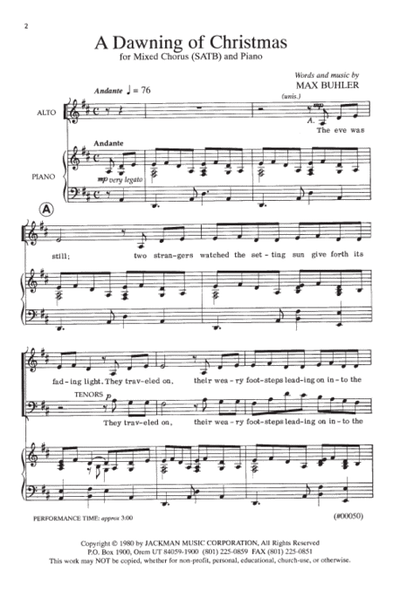 The Dawning of Christmas - SATB image number null