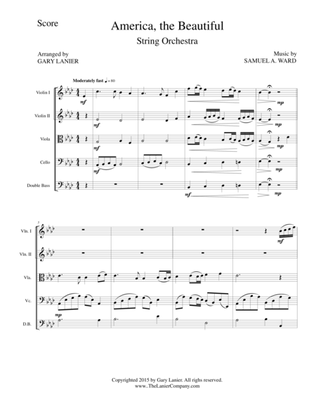 AMERICA,THE BEAUTIFUL (String Orchestra/Score and Parts)