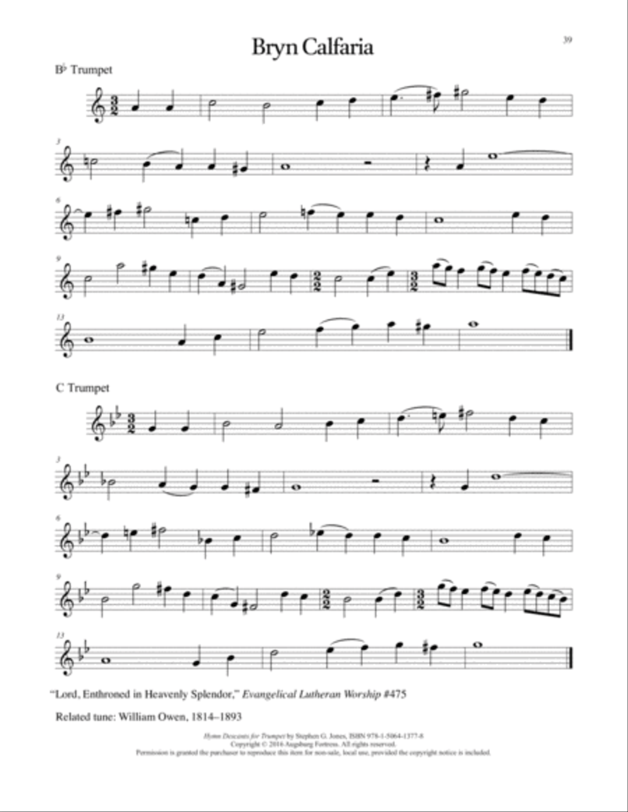 Hymn Descants for Trumpet C Trumpet scores gallery preview page 40