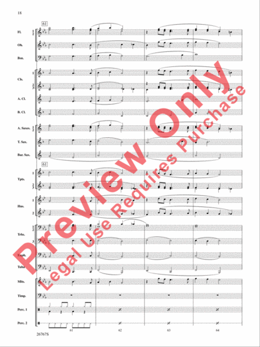 Variations on Ding Dong the Witch Is Dead (from The Wizard of Oz) Concert Band scores gallery preview page 19