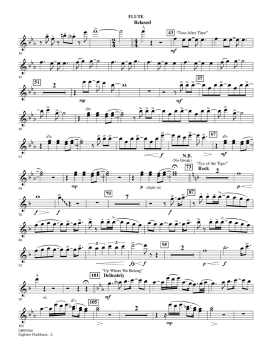 Eighties Flashback - Flute Concert Band scores gallery preview page 2