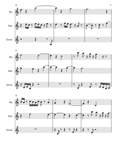 Z 57 for Harp, Marimba, Glockenspiel