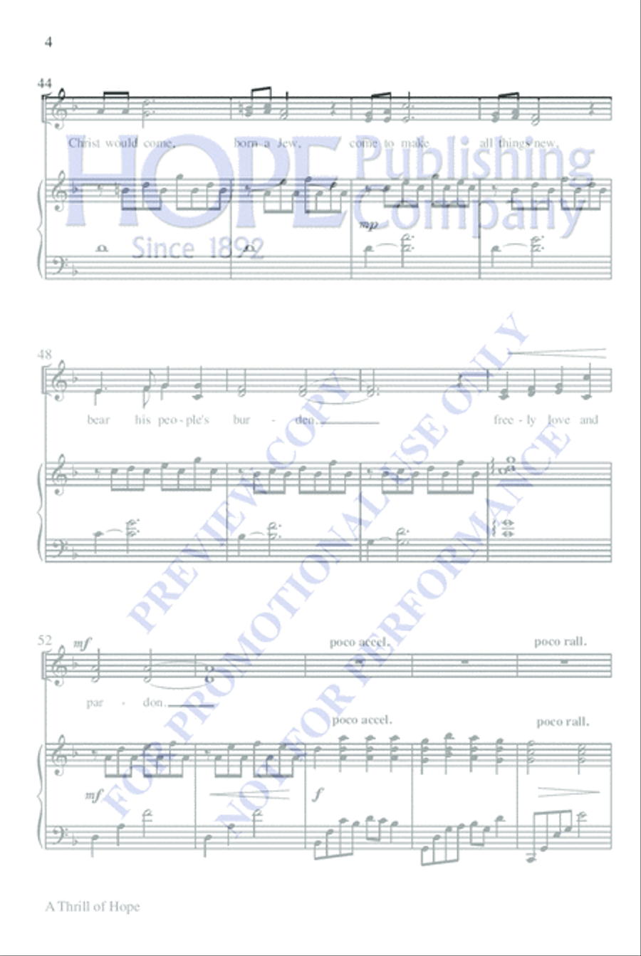 A Thrill of Hope A Thrill of Hope Choir scores gallery preview page 8