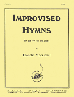 Book cover for Improvised Hymns