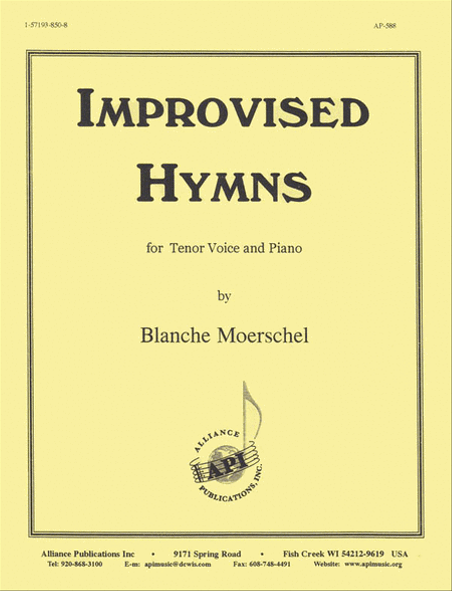 Improvised Hymns Improvised Hymns Voice scores gallery preview page 1