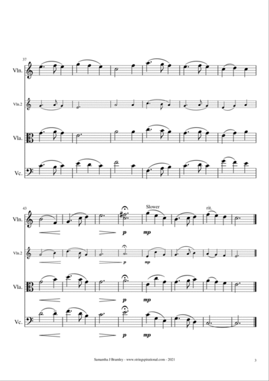 Silent Night - Stille Nacht - Douce Nuit (for String Trio) String Trio scores gallery preview page 3