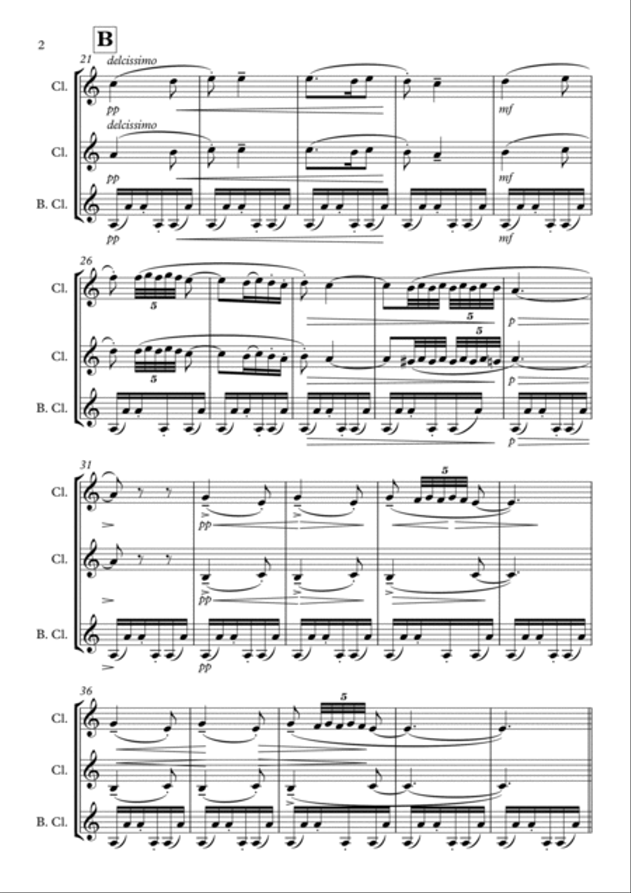 Nutcracker Suite - Arabian Dance: Clarinet Trio Clarinet Trio scores gallery preview page 2