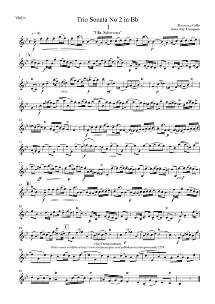 Gallo: Trio Sonata No.2 in Bb Mvt.I ( 