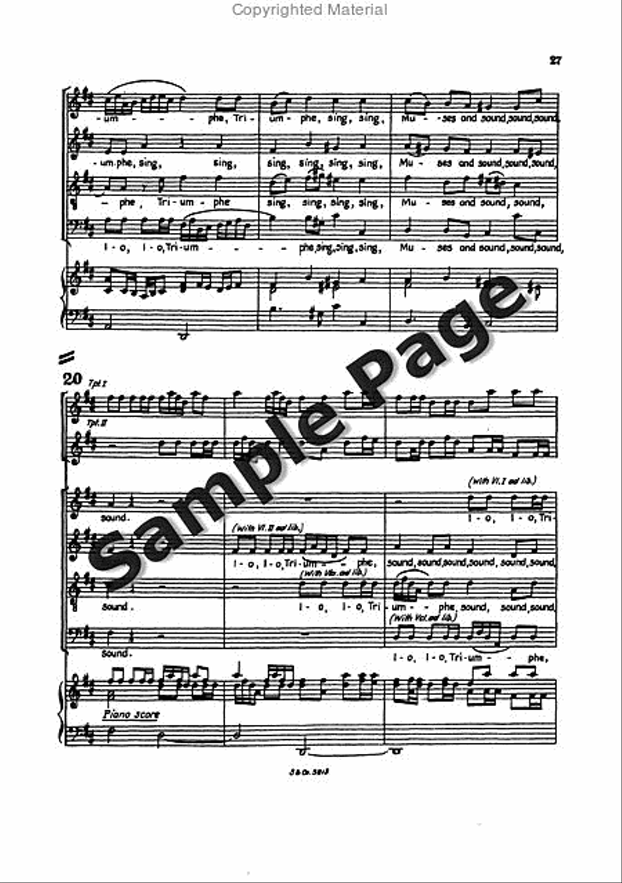 Blow Marriage Ode Full Score Mixed Choir scores gallery preview page 30
