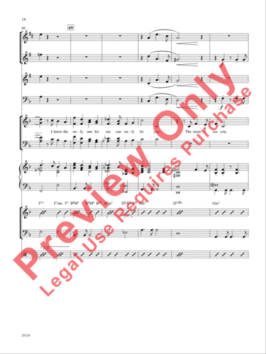 I Only Have Eyes for You / The More I See You Choir scores gallery preview page 15