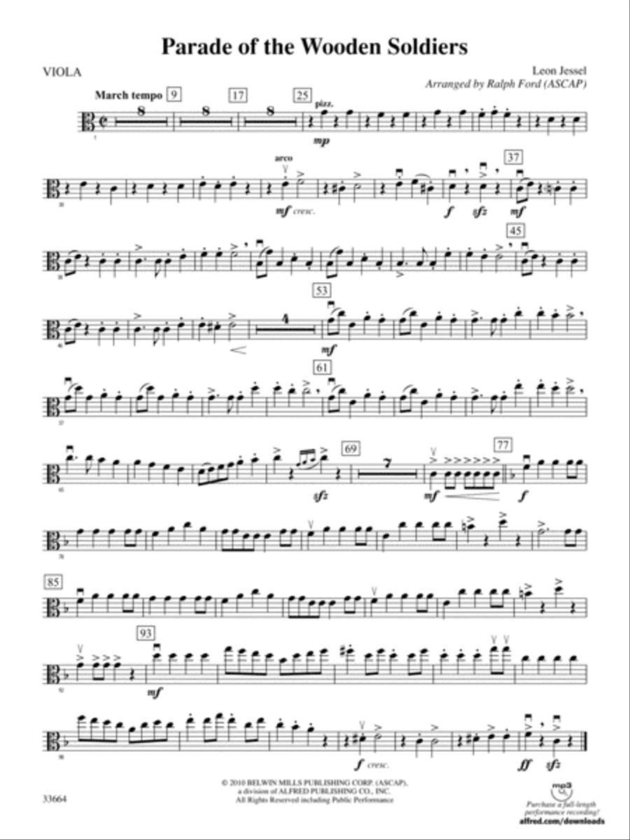 Parade of the Wooden Soldiers: Viola Full Orchestra scores gallery preview page 1