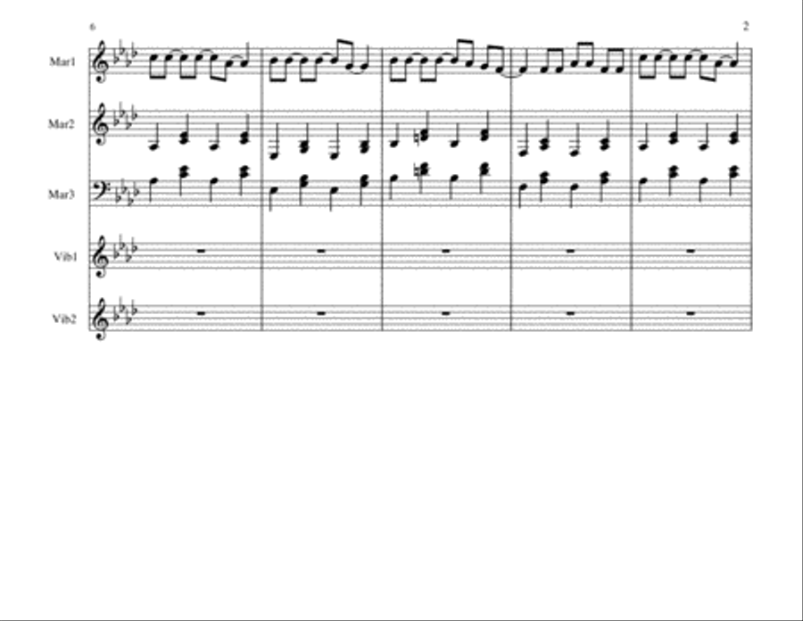 Mad World Marimba scores gallery preview page 2