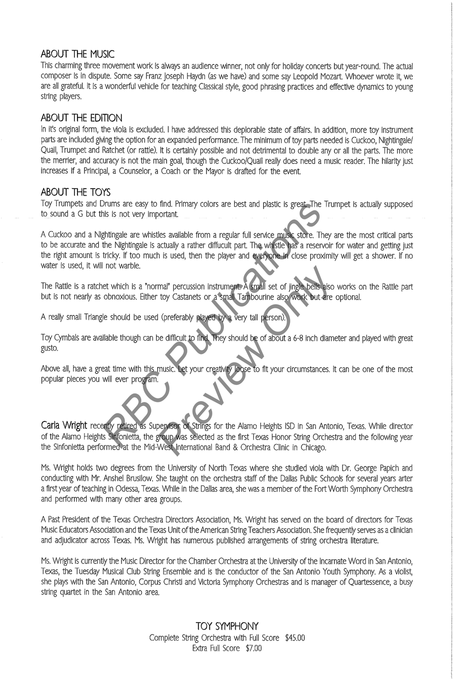 Toy Symphony Toy Symphony String Orchestra scores gallery preview page 3