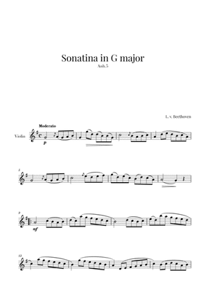 Book cover for Beethoven - Sonatina in G Major (for Violin)