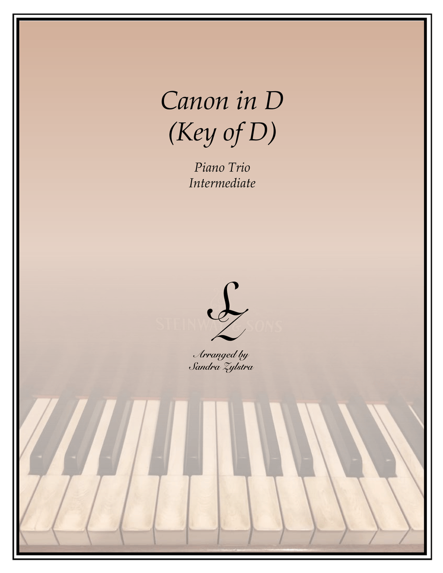 Canon In D (intermediate trio, 1 piano, 6 hands) Piano Trio scores gallery preview page 1