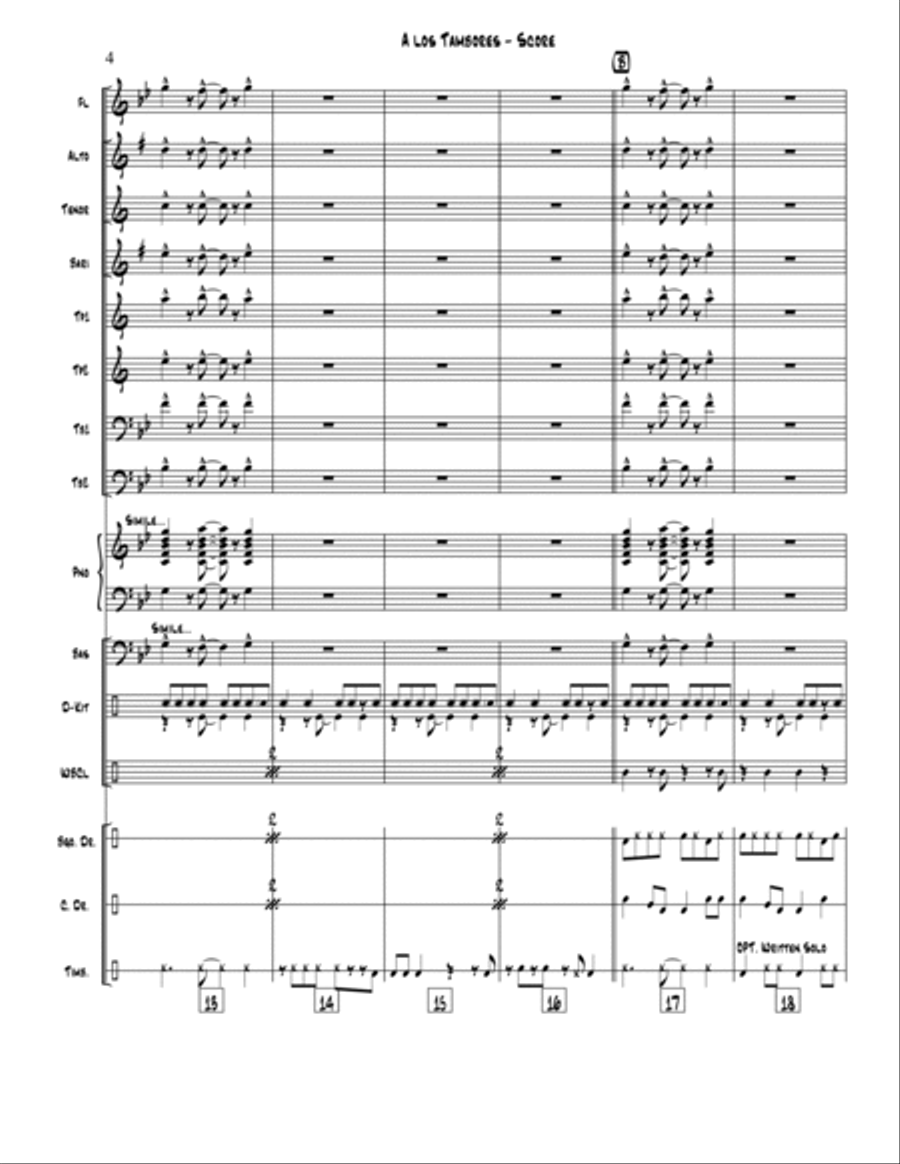 A los Tambores Jazz Ensemble scores gallery preview page 4