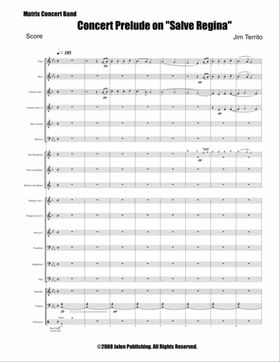 Concert Prelude on Salve Regina Concert Band scores gallery preview page 2