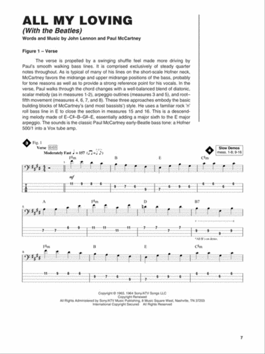The Beatles Bass The Beatles Bass Bass Guitar Tablature scores gallery preview page 4