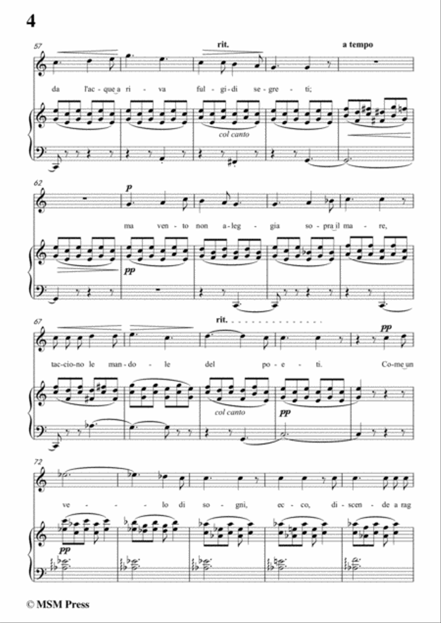 Tosti-Arcano! in C Major,for voice and piano Voice Solo scores gallery preview page 6