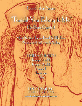 Book cover for Tonight You Belong to Me (for Brass Quintet Quartet)