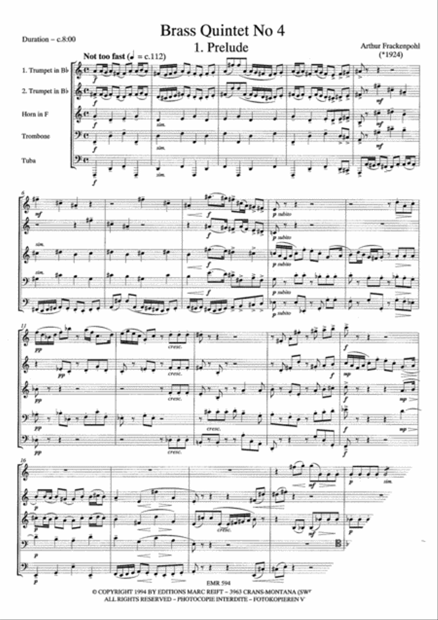 Brass Quintet No. 4 Brass Quintet scores gallery preview page 10