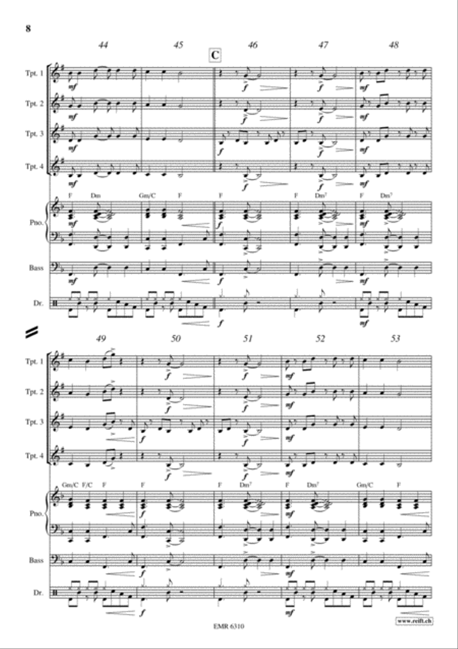 Banana Boat Song Trumpet scores gallery preview page 8