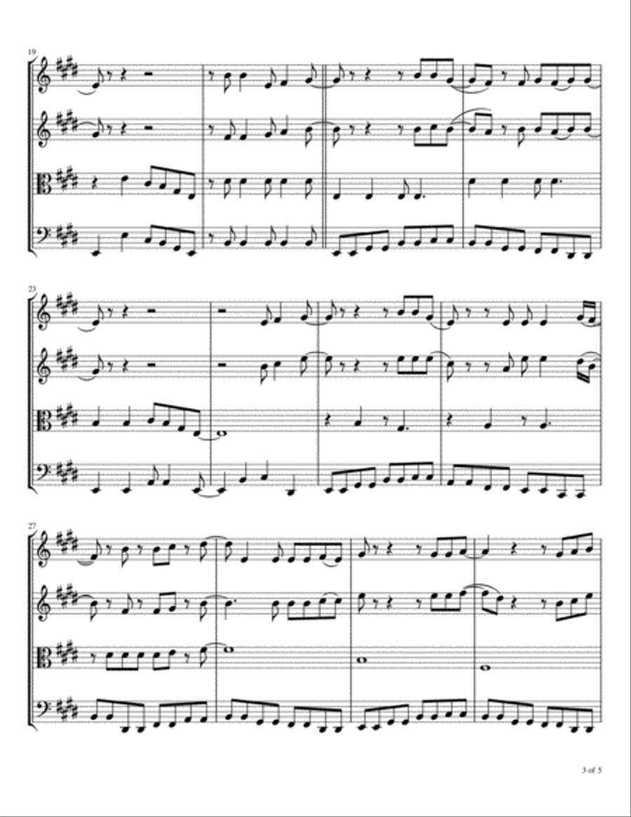 Can You (point Your Finger & Do The Twist) String Quartet scores gallery preview page 4