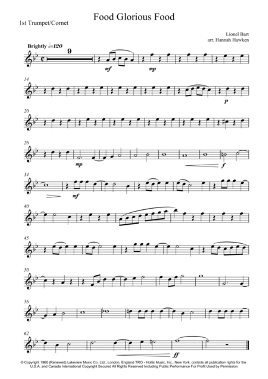 Food, Glorious Food Brass Ensemble scores gallery preview page 6