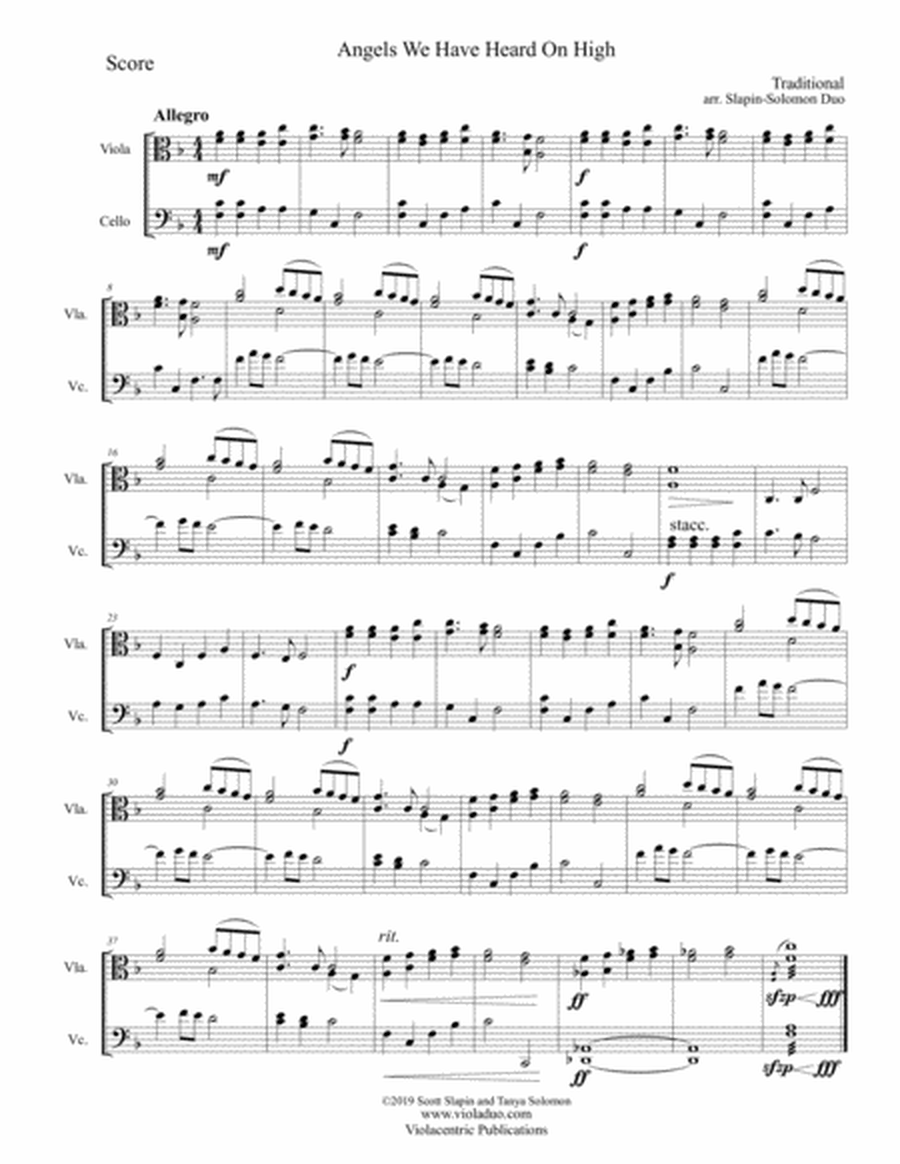 Twenty-Five Tunes for Twenty-Five Days of Christmas (for viola and cello)