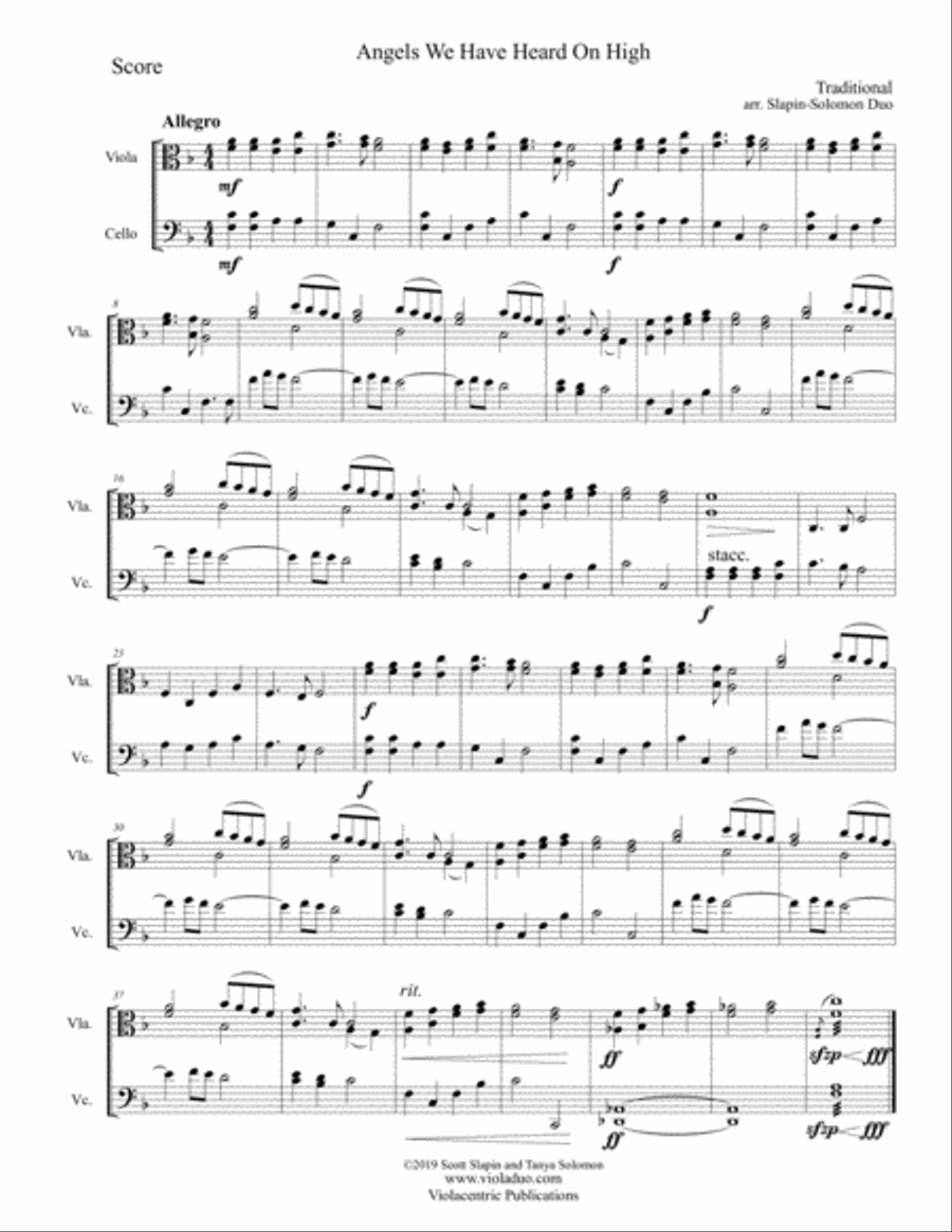 Twenty-Five Tunes for Twenty-Five Days of Christmas (for viola and cello) String Duet scores gallery preview page 3