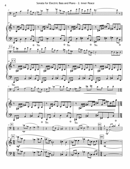 Sonata for Electric Bass and Piano - 2nd Mvt. only