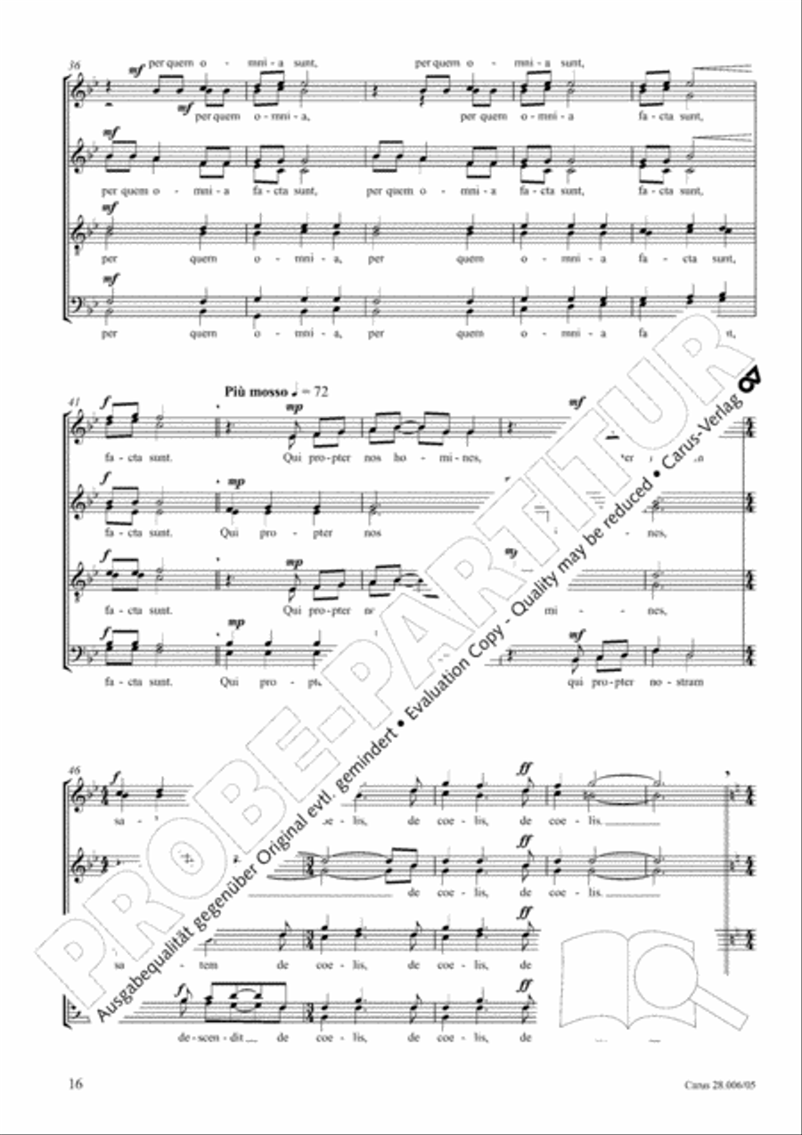 Pastoral Mass 4-Part scores gallery preview page 17