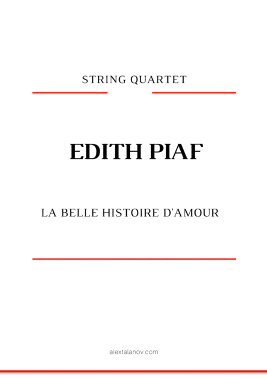 La Belle Histoire D'amour Chamber Orchestra scores gallery preview page 1